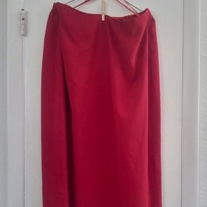 GEORGE Woman A Line Red Skirt Back Slit Lined